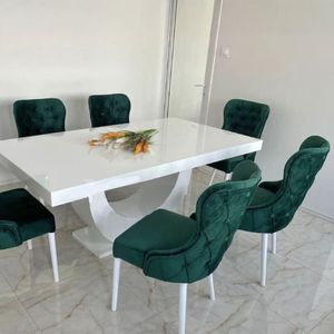set-masa-si-6-scaune-chicago-verde-smarald-5; Set masă și 6 scaune Chicago, verde smarald
