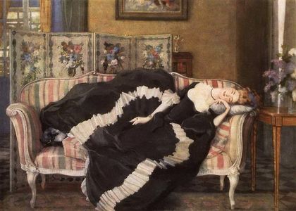 ༨x̣ḄạṛḅịẹḶạṇḍx̣3̣′s་ Sleeping Young Woman  ﮩᵇᵞKonstantin Somov.