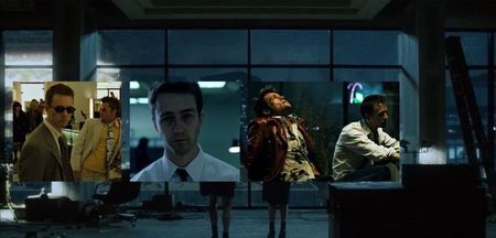　Fight Club, dir. by David Fincher, 5★.　　　An unnamed, shattered corporate worker forms an; underground fight club with enigmatic Tyler Durden, with a twist that tests the protagonist’s judgment of reality.
