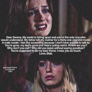 • Day 08 x 18.01.2025 w/ a scene that made me cry.; Blair’s letter when Serena left. // https://vm.tiktok.com/ZNeKEx9Uf/
