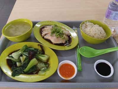 chicken rice; nice dinner

