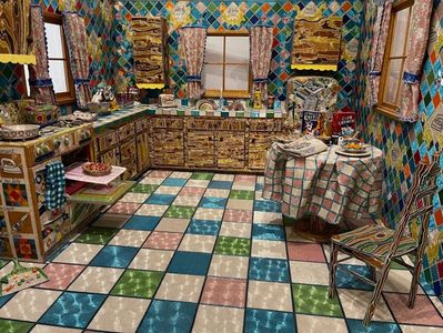 Susie sits in woolen socks and licks her bruise like it˴s a lollipop.