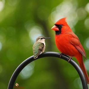 Colibri and Northen Cardinal 