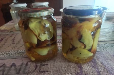 Ardei copti cu usturoi, la borcan pentru iarna