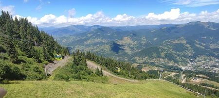 Baile Borsa; panoramă din telegondolă
