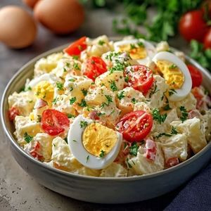 Salata cremoasa de cartofi cu oua