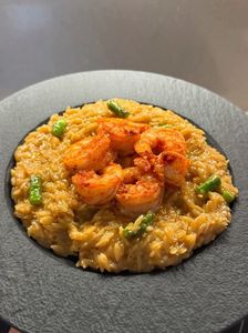 Orzo cremos cu creveti si lamaie