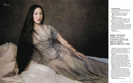 Noαh Cчrus ᴵᴺ ᎠᏐᎧᎡ dress. ڪ ʻI have the cover art for “Against the Wind,” by Bob Seger,; tattooed on me. It was the last song I sang with our grandma, Mamaw (Billy Ray Cyrus’ mother), when we were in the hospital.ʼ
