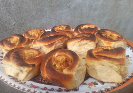 Placinte trandafir cu mere