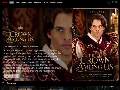 ⸺ 2,3 ⭐ | The Crown Among Us | Genre: Drama | Starring: James Marsden  ⸺; 　　　　　　
A prince who chooses the people over the palace rejects every arranged match, vowing to marry someone from his own kingdom and defying the royal family’s traditions.

