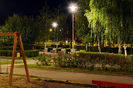 Parcul din Racadau noaptea