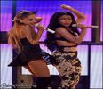 Ariana and Nicki Minaj performing at the 2O14 iHeartRadio Music Festival