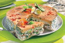Tort cu branza si somon