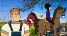 Jake and Rodney riding horses