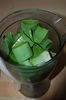 Frunze Aloe taiate si puse in blender ptr.macerat.