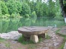 Masa de piatră de lîngă lac adusă de Părintele ARSENIE BOCA.