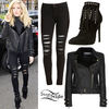 ellie-goulding-biker-jacket-fringe-boots