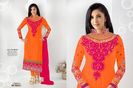 5003-Shilpa Anand Designer Dark Orange Long Salwar Kameez