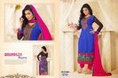 140014-Shilpa Anand In Designer Blue Long Salwar Kameez