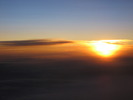 apus de soare vazut din avion