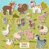 colorful-set-cute-farm-animals-objects-vector-stickers-domestic-59012204