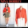 nina dobrev in red cropped jacket and khaki mini skirt coachella april 2017 what she wore