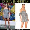emma roberts in black and white plaid mini dress revolve coachella party april 15 2017 what she wore