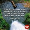 Educarea mintii fara cea a inimii nu inseamna deloc educatie.