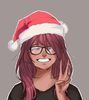 Miyoko again but with a christmas hat idk