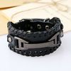 Kevlar Black Leather Bracelet_85 de lei