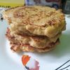 Pancakes cu piersica si fulgi de porumb
