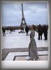 ˓0̣5̣ᵗʰ Ɲ̞.˒ Ester Expósito awaiting her foretold kindred spirit in front of la tour Eiffel.