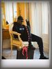 ˓0̣2̣ᶰᵈ Ɗ̞.˒ Travis Scott mixing and mastering synth sounds for a golden-haired lady.