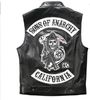 Miley received a leather gilet with the infamous logo of the biker club SOA, from Gizi.