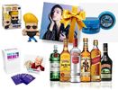 G-Eazy received booze, obviously. A mini-figurine of himself, a vinyl from his ultimate lady crush,