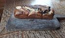 Cozonac impletit cu crema de cacao, stafide si ciocolata alba