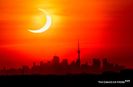 Eclipsa de soare inelara in Gemeni, Toronto, Canada
