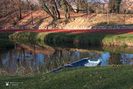 w-Lake and a Blue boat