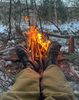 um der alten Zeiten willen, zu Weihnachten zu Hause, irgendwo im Wald verirrt, das Feuer knistert