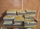 Prajitura cu foi bicolore si crema de cacao si ciocolata