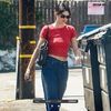 ،16.10 Ꜥℐẹṇṇẹṛ on ²⁵ɑug in West Hollywood, CA; leaving a store.