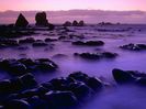 Rising Tide at Sunset, South Island, New Zealand