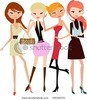 stock-vector-illustration-of-four-fashion-girls-19024075