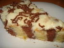 CHEC IN DOUA CULORI UMPLUT CU CREMA ALBA CA ZAPADA