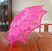 lace parasol hot pink color