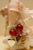 118  - cercei azur bleu earrings argintiu margele beads red rosu rouge green verde vert perla pearl 
