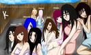 Harumi, Asuka, Akame, Natsume, Himeko, Kamizuro, Shizune, Ino si Sakura la SPA