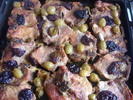 cotlete cu prune ,pere si struguri