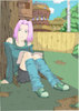 sakura isi lua larevedere de sasuke si se aseza sub un copac din curtea scolii cand a aparut hinata,