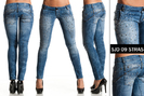 SJD 09 STRAS blugi skinny strasuri